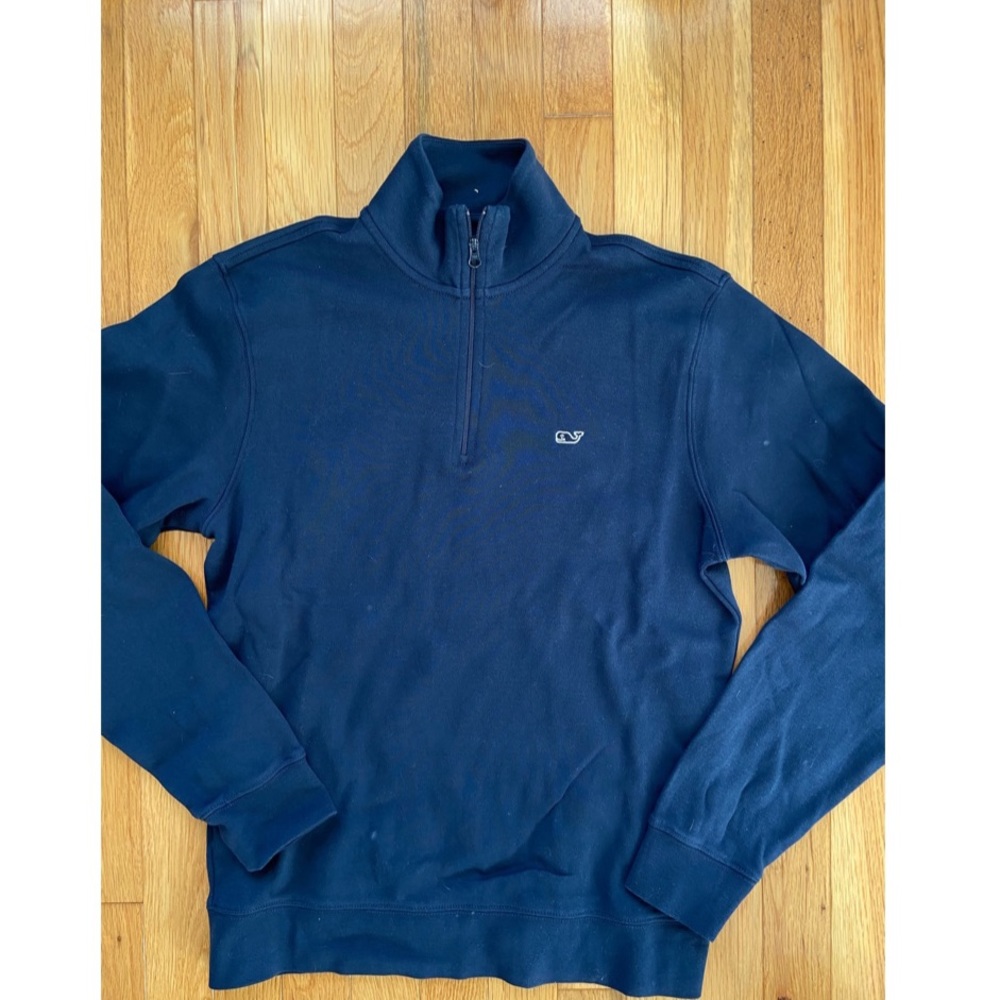 Navy Vineyard Vines 3/4 zip sweatshirt